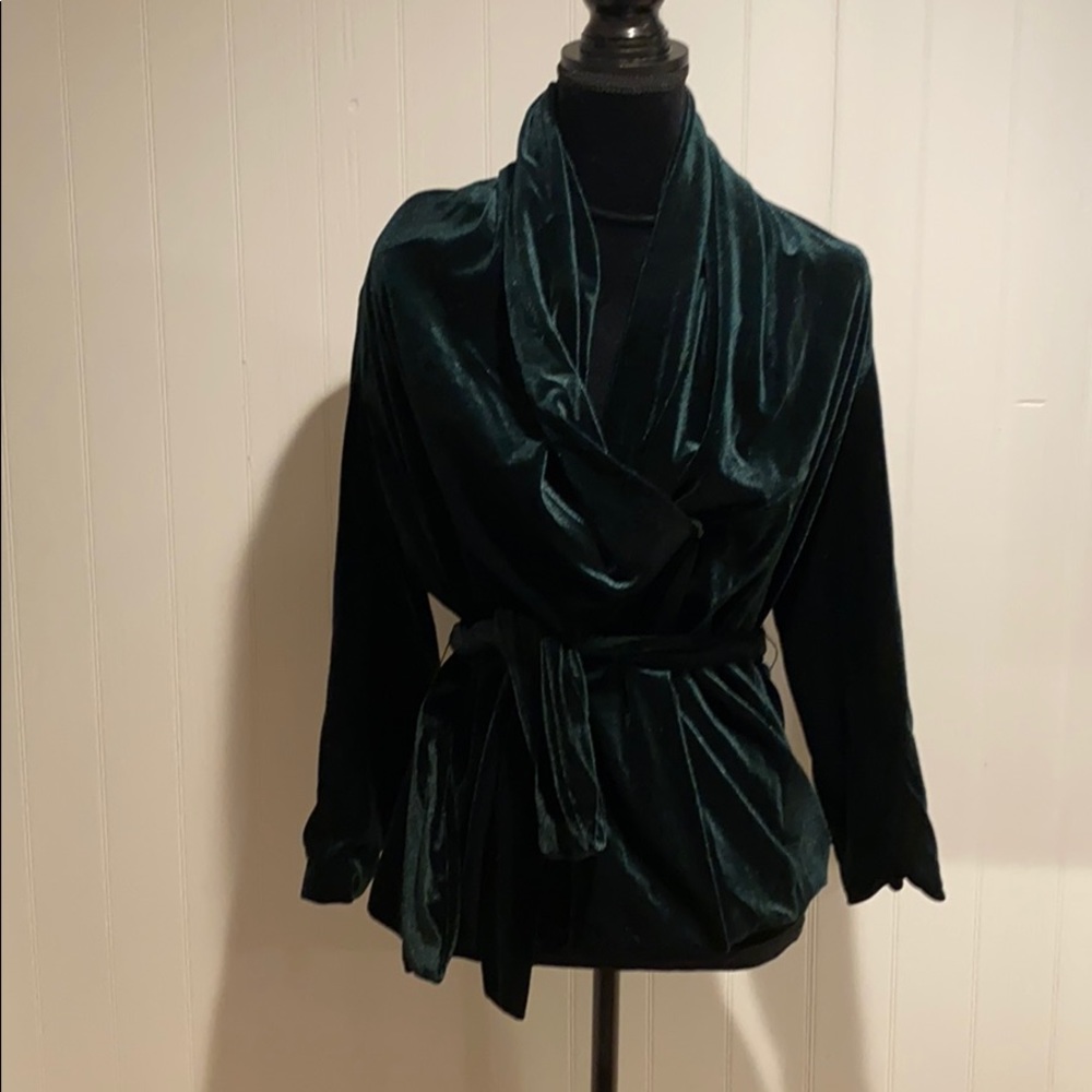 Green Velvet jacket and pant set